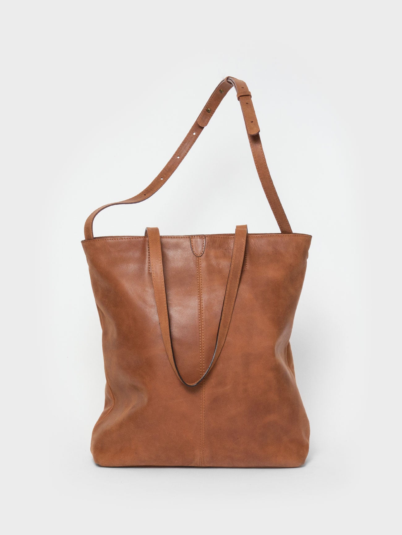 Leather tote with zipper sale